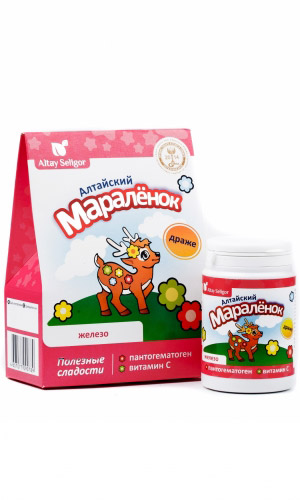 Драже МАРАЛЁНОК с пантогематогеном и железом