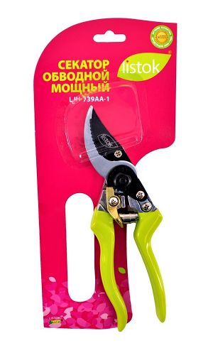 Секатор LISTOK LJH-739AA-1 с упорной пластиной и фиксатором